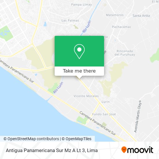 Antigua Panamericana Sur Mz A Lt 3 map