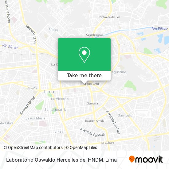 Mapa de Laboratorio Oswaldo Hercelles del HNDM