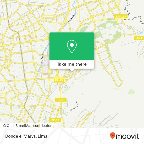 Mapa de Donde el Marvs