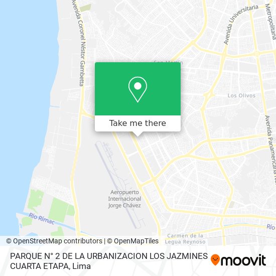 PARQUE N° 2 DE LA URBANIZACION LOS JAZMINES CUARTA ETAPA map