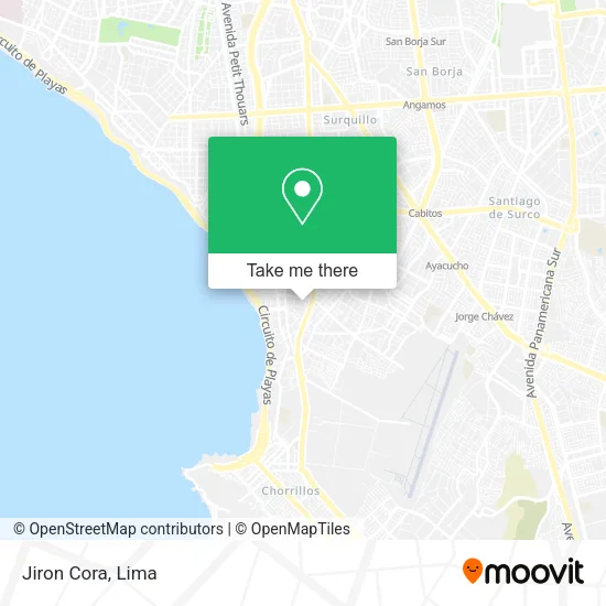 Jiron Cora map