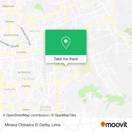 Minera Chinalco El Derby map