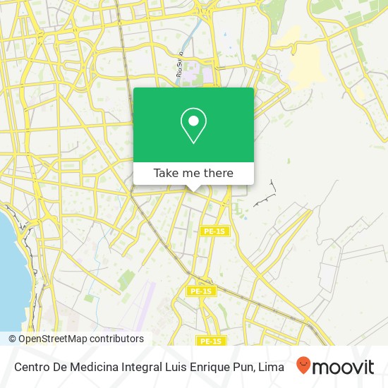 Centro De Medicina Integral Luis Enrique Pun map