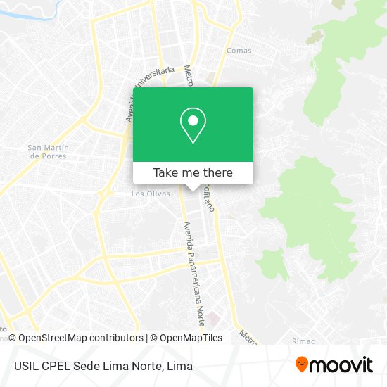 USIL CPEL Sede Lima Norte map