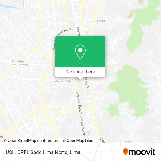 Mapa de USIL CPEL Sede Lima Norte