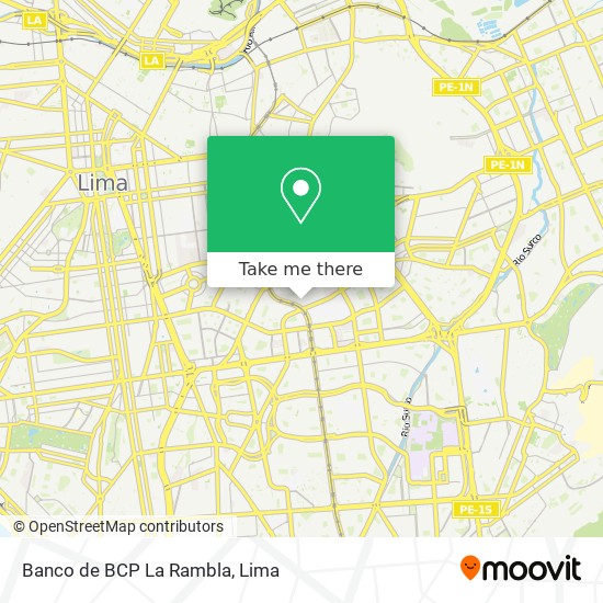 Banco de BCP La Rambla map