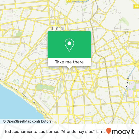 Estacionamiento Las Lomas "Alfondo hay sitio" map