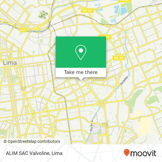 Mapa de ALIM SAC Valvoline