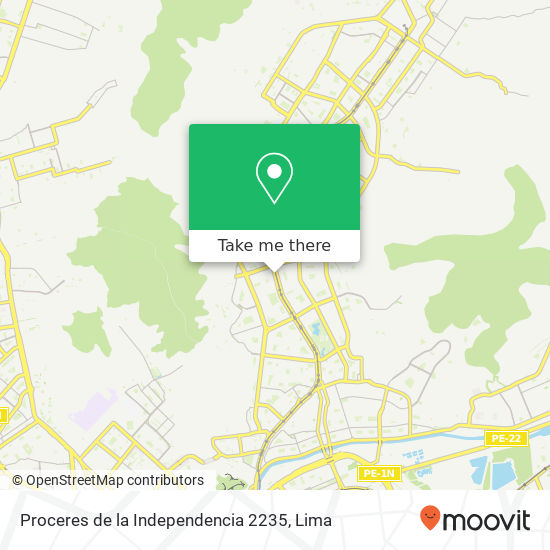 Proceres de la Independencia 2235 map