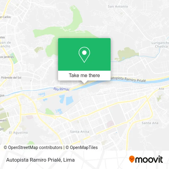 Autopista Ramiro Prialé map