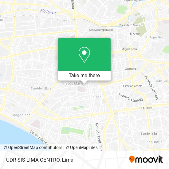Mapa de UDR SIS LIMA CENTRO