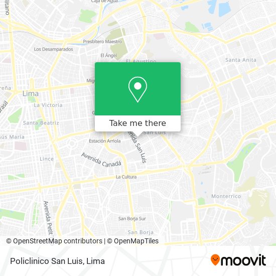 Mapa de Policlinico San Luis
