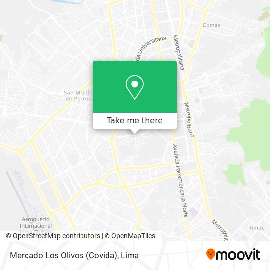 Mercado Los Olivos (Covida) map