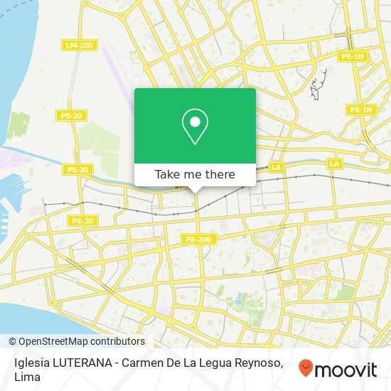 Iglesia LUTERANA - Carmen De La Legua Reynoso map