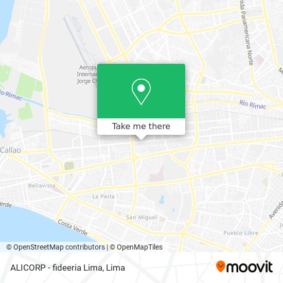 Mapa de ALICORP - fideeria Lima