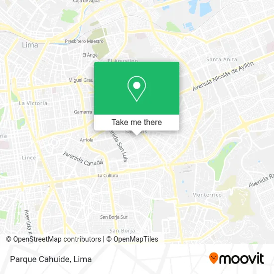 Parque Cahuide map