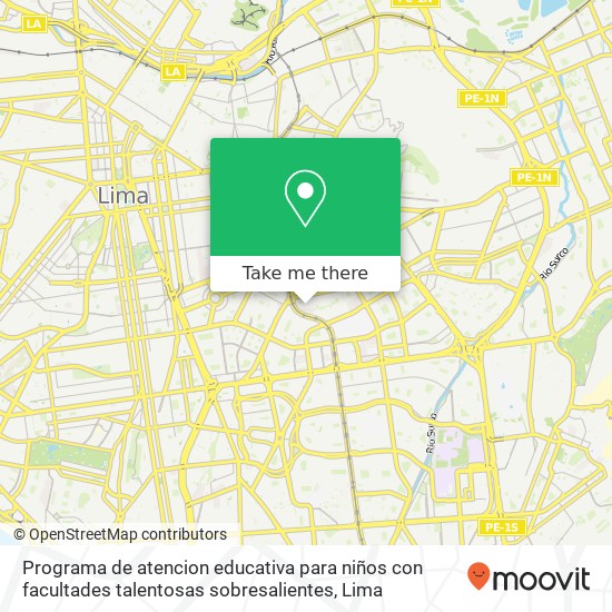 Programa de atencion educativa para niños con facultades talentosas sobresalientes map