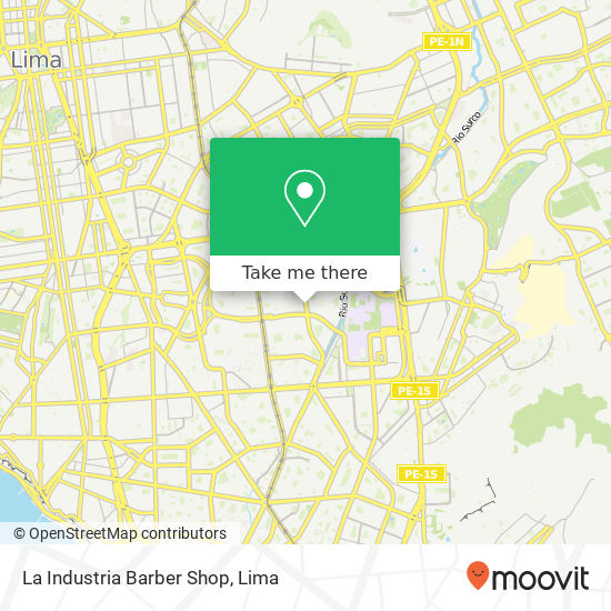 La Industria Barber Shop map