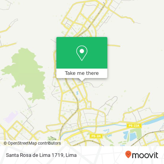 Santa Rosa de Lima 1719 map