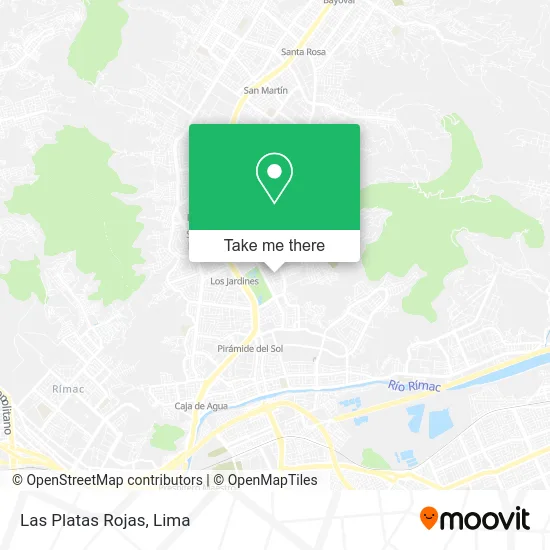 Las Platas Rojas map