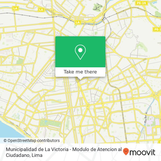 Municipalidad de La Victoria - Modulo de Atencion al Ciudadano map