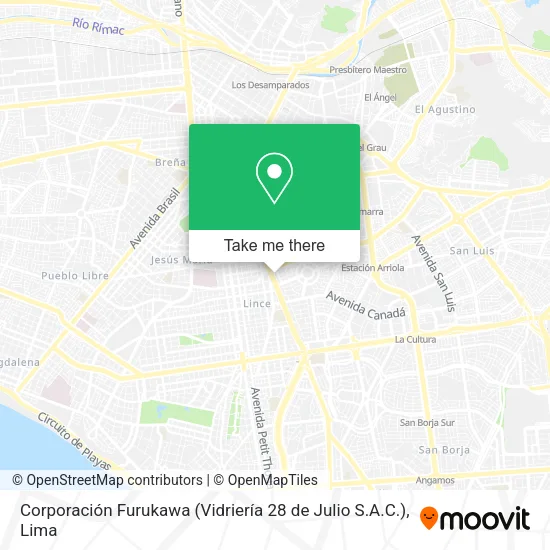 Corporación Furukawa (Vidriería 28 de Julio S.A.C.) map
