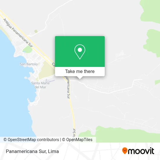 Panamericana Sur map