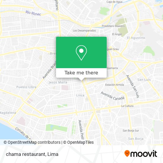 chama restaurant map