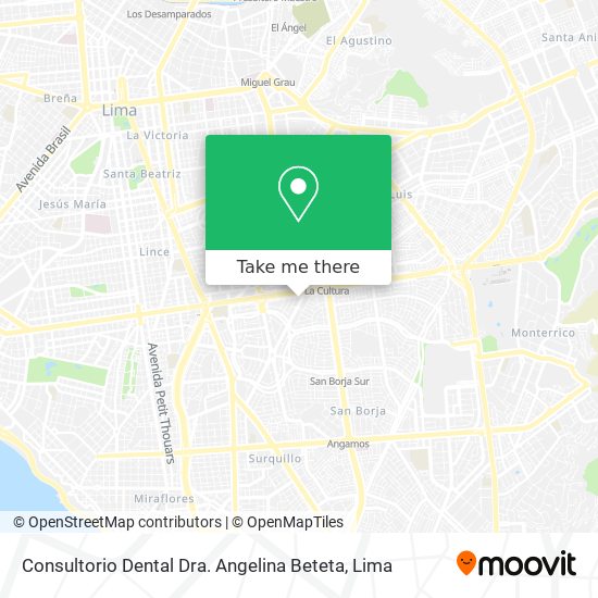 Consultorio Dental Dra. Angelina Beteta map