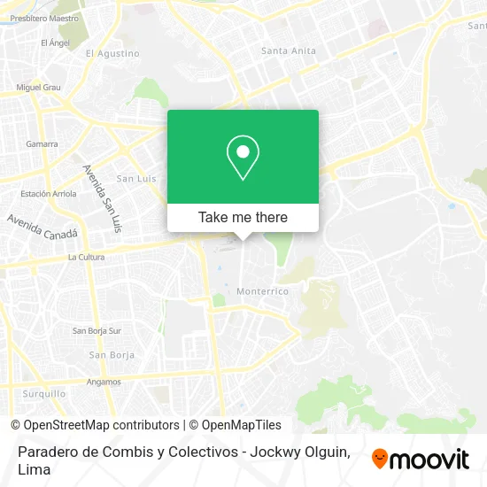 Mapa de Paradero de Combis y Colectivos - Jockwy Olguin