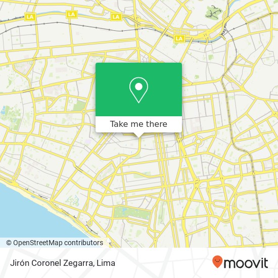 Jirón Coronel Zegarra map