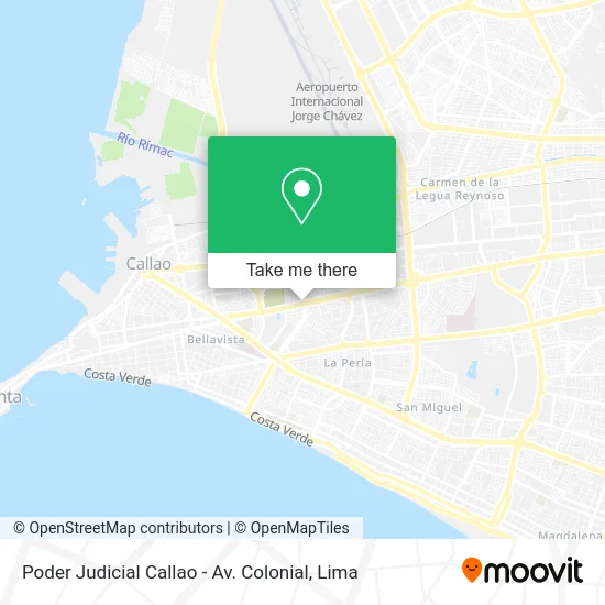 Poder Judicial Callao - Av. Colonial map