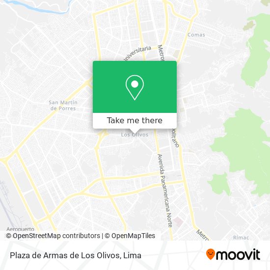 Plaza de Armas de Los Olivos map