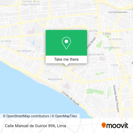 Mapa de Calle Manuel de Guirior 896