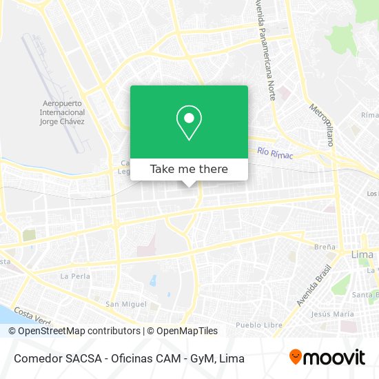 Comedor SACSA - Oficinas CAM - GyM map