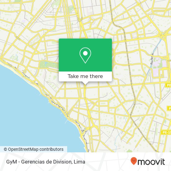 GyM - Gerencias de Division map