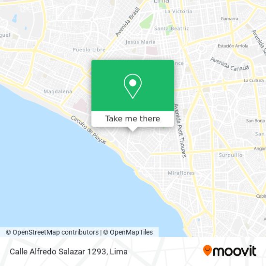 Mapa de Calle Alfredo Salazar 1293