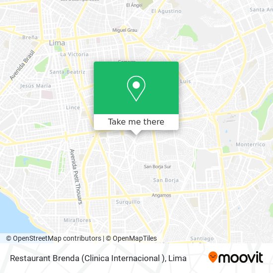 Restaurant Brenda (Clinica Internacional ) map