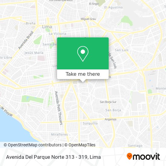 Mapa de Avenida Del Parque Norte 313 - 319