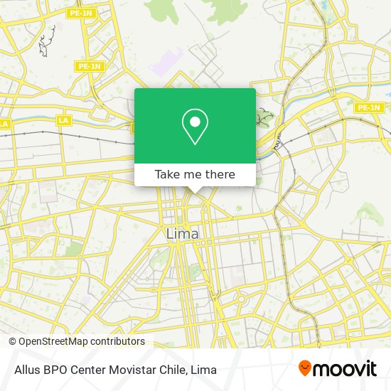 Allus BPO Center Movistar Chile map