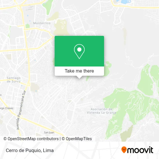 Cerro de Puquio map