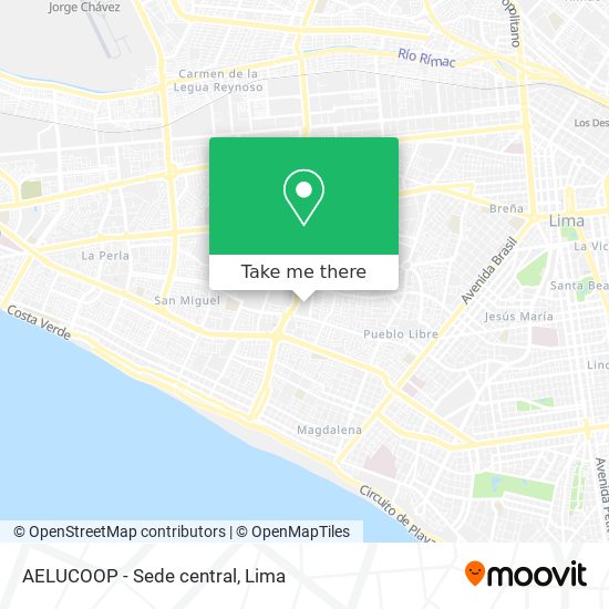 Mapa de AELUCOOP - Sede central