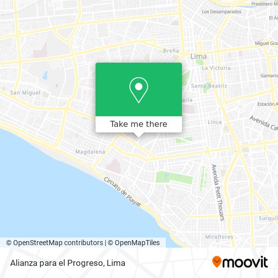 Mapa de Alianza para el Progreso