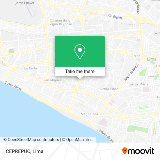 Mapa de CEPREPUC
