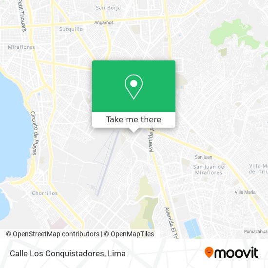 Calle Los Conquistadores map