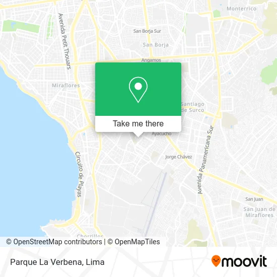 Parque La Verbena map