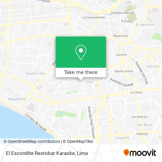 El Escondite Restobar Karaoke map