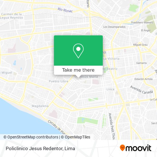 Policlinico Jesus Redentor map