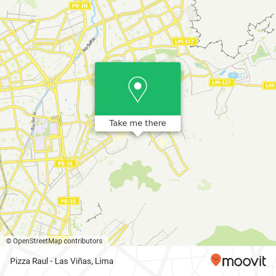 Mapa de Pizza Raul - Las Viñas