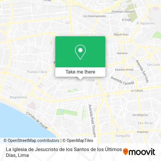 La Iglesia de Jesucristo de los Santos de los Últimos Días map